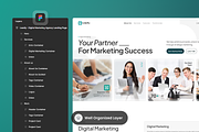 Leadly - Digital Marketing Agency, a Landing Page Template by SLAB! Design (Thumbnail 2 of 4)