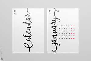 NEW 2021 Year Calligraphy Calendar
