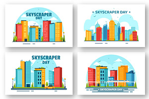 10 Skyscraper Day Illustration