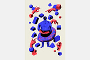 Surreal Geometric Character, a Decorative Illustration by StockVerse Creative (Thumbnail 2 of 4)