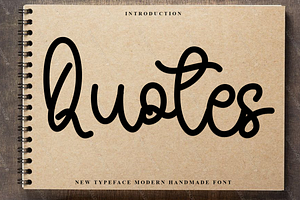 Quotes, a Handwritten Font by FreshTypeINK