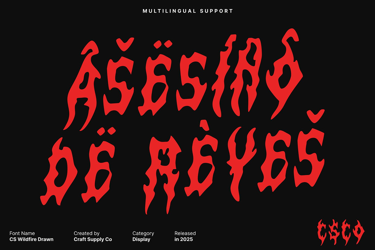 CS Wildfire Drawn, a Blackletter Font by Craft Supply Co. (Photo 6 of 8)