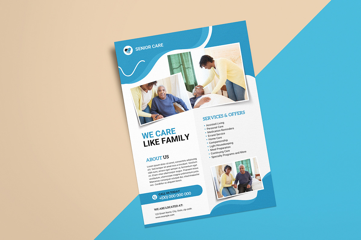Senior Care / Elderly Care  Flyer, a Flyer Template by retrographix (Photo 4 of 4)