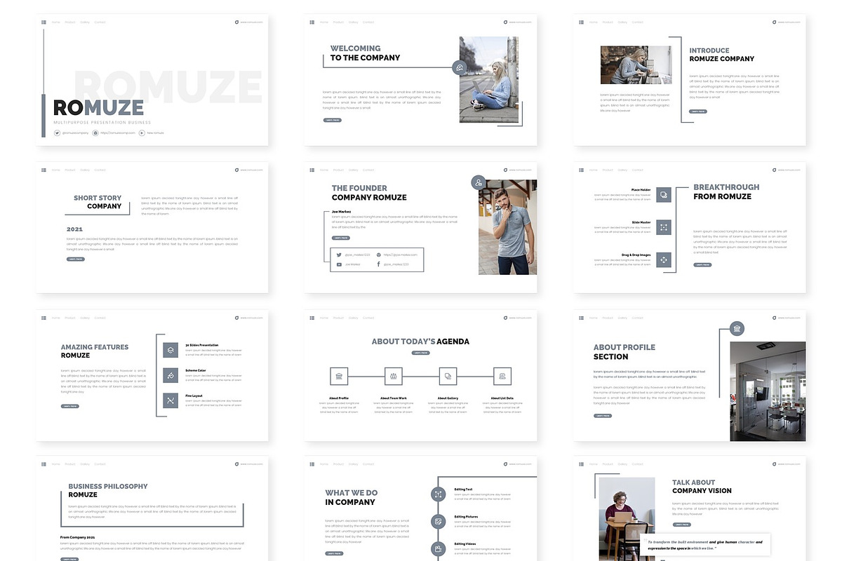 Romuze - Powerpoint Template, a Presentation Template by inspirasign