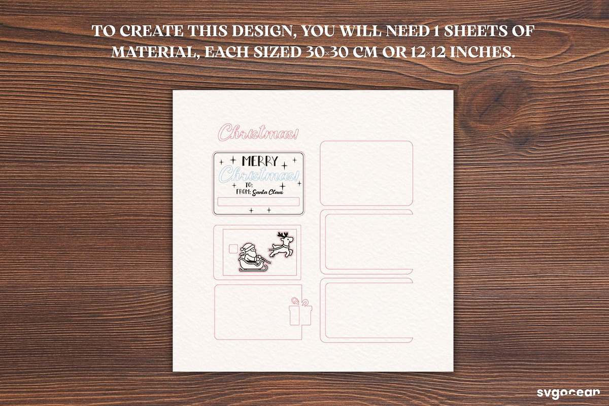 Christmas Card Holder SVG Bundle, a Decorative Illustration by svgocean (Photo 13 of 15)
