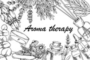 Aromatherapy. Medicinal herbs, a Healthcare Illustration by made by Tanya (Thumbnail 1 of 6)