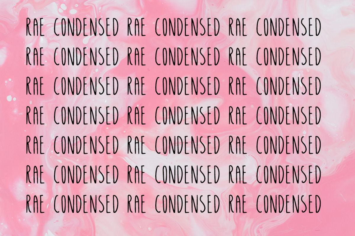 Rae Condensed Handwritten Font, a Handwritten Font by Cherry Noir Design (Photo 3 of 3)