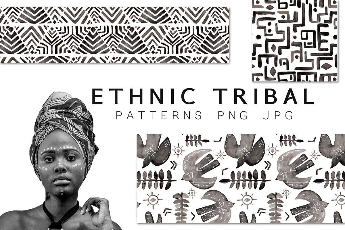 ETHNIC TRIBAL patterns, a Pattern Graphic by Katya_lu (Photo 1 of 8)