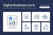 Digital Business Line Bundle Icons, an Outline Icon by Vectors Market (Thumbnail 1 of 11)