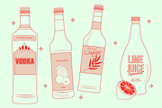 Cocktail Bottle Vector, a Food Illustration by TheFoodAtlas (Thumbnail 4 of 7)