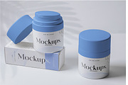 Cosmetic Jar & Box Packaging Mockup, a Packaging Mockup by Assyat (Thumbnail 16 of 22)