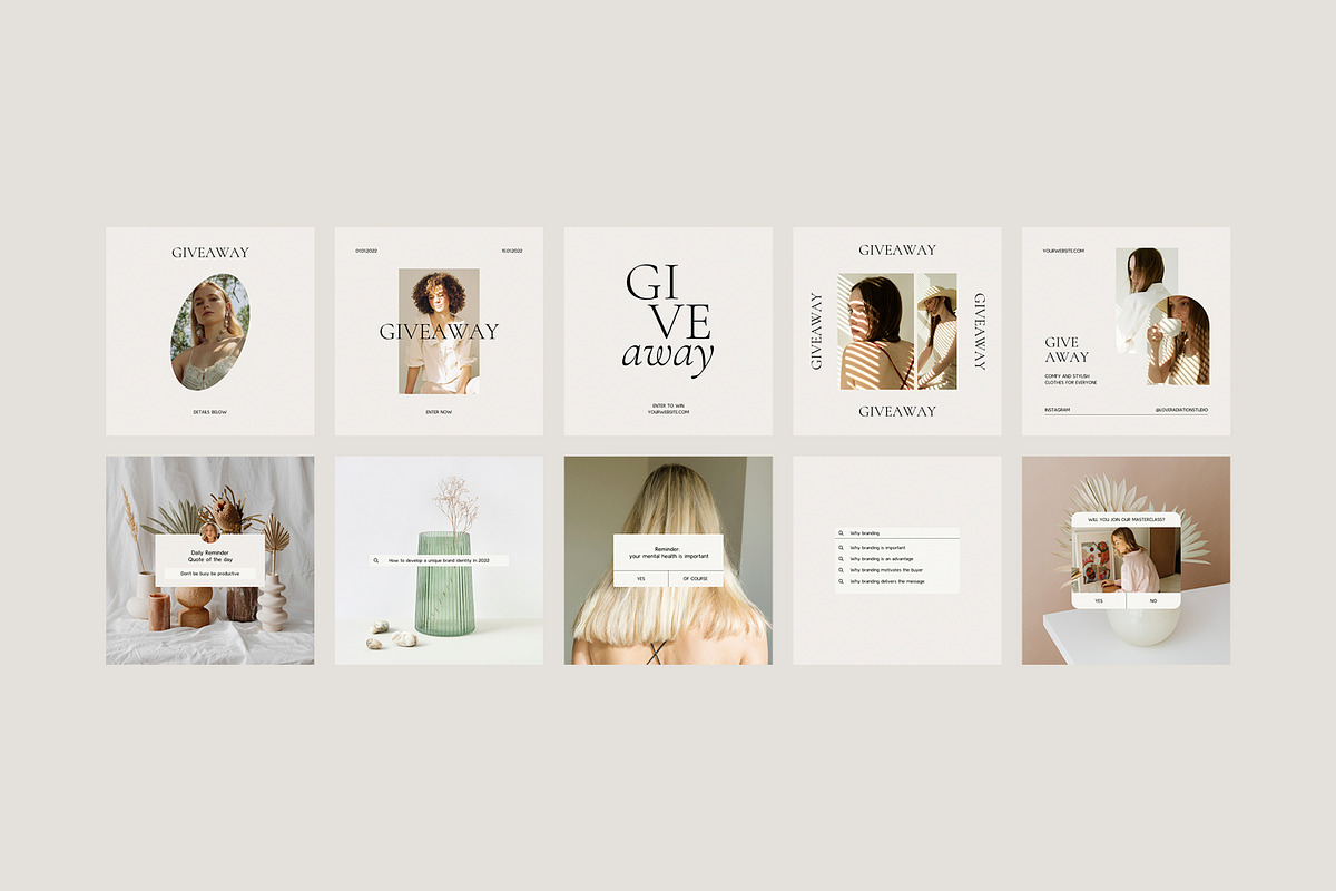 CANVA PS Instagram Posts Templates, a Social Media Template by Love Radiation Studio (Photo 16 of 22)