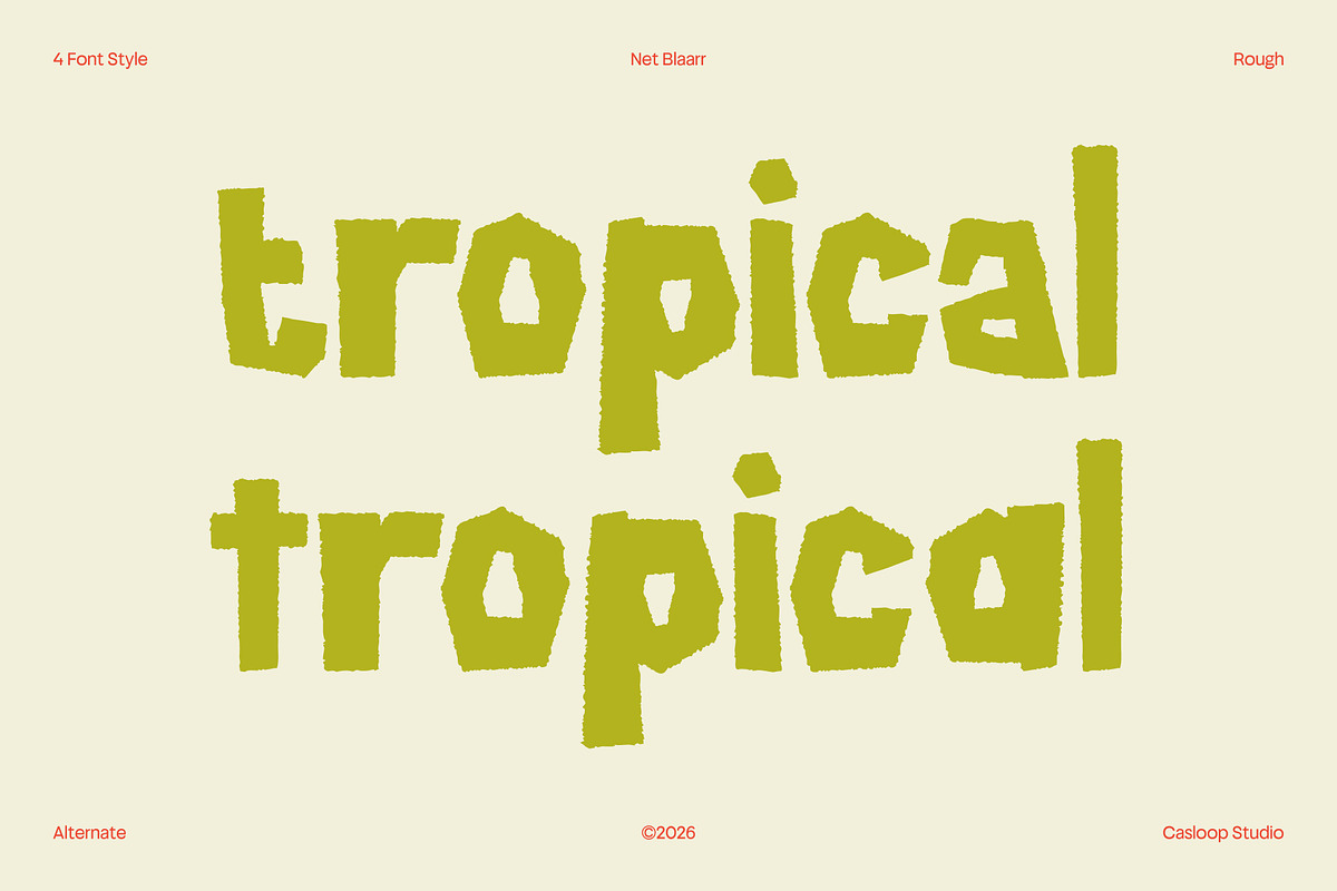 Net Blaarr – Retro Display Typeface, a Sans Serif Font by Casloop Studio (Photo 3 of 10)