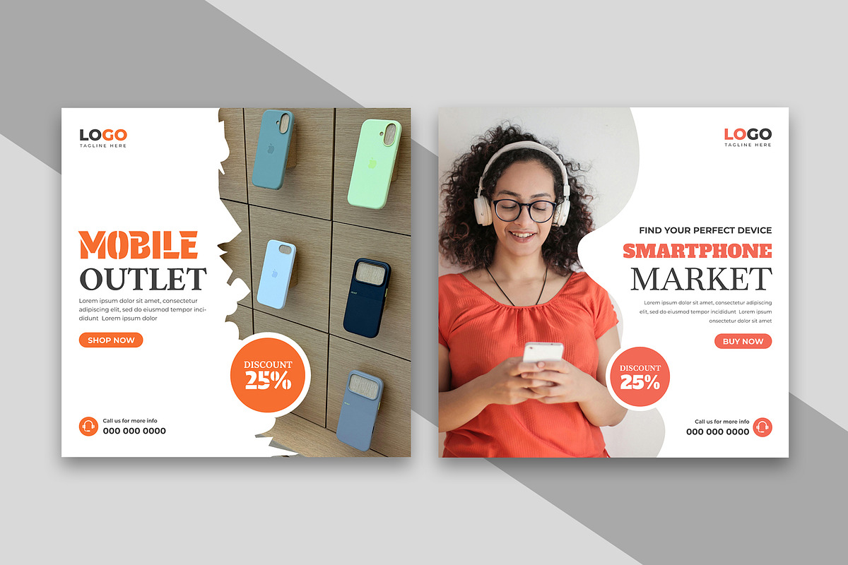 Mobile Outlet Social Media Post, a Social Media Template by nandinigraphics (Photo 1 of 2)