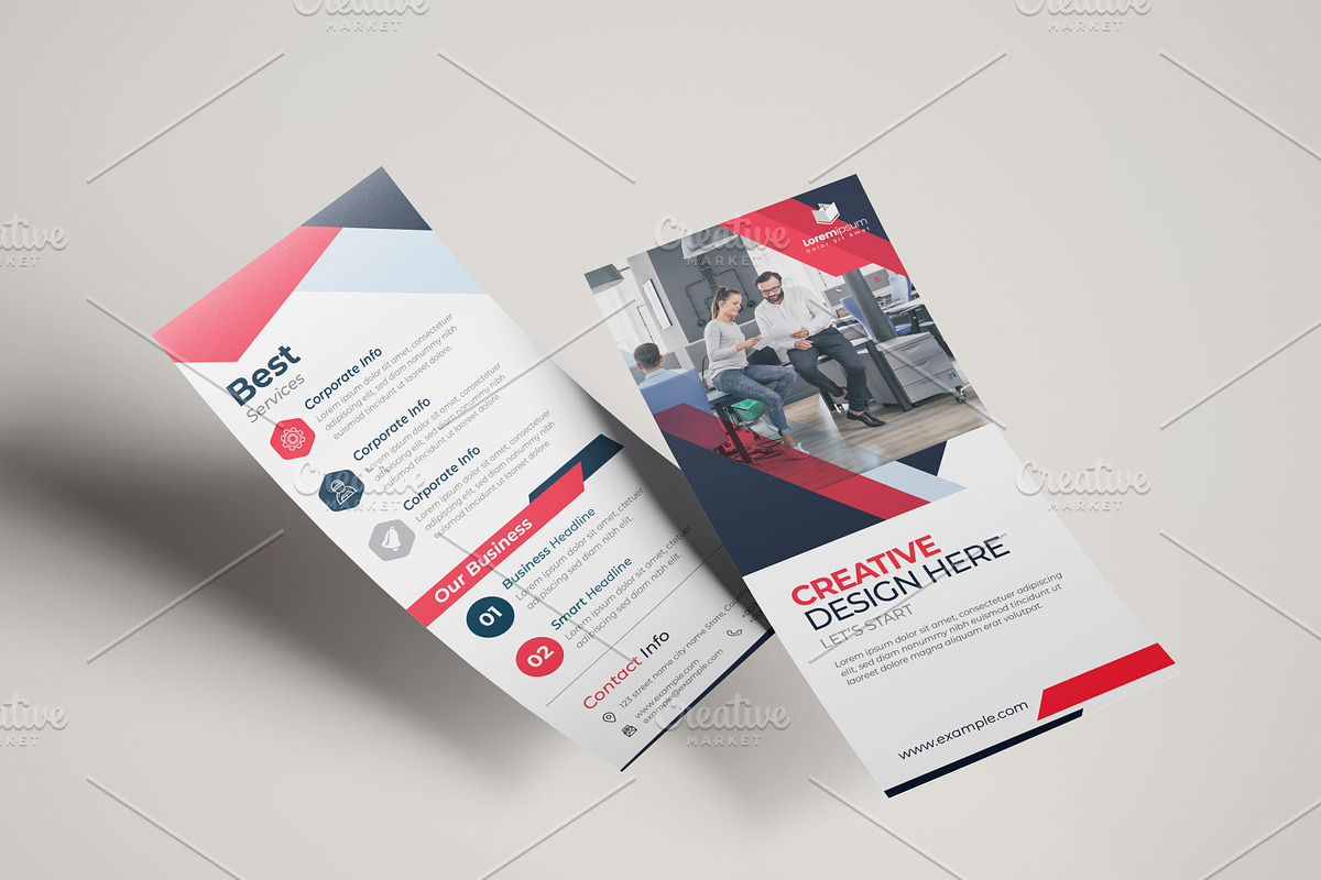 Clean DL Flyer With Red Accents, a Flyer Template by Cristal Pioneer (Photo 3 of 4)