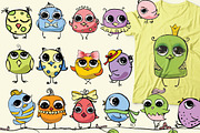 Cute Birds, an Animal Illustration by Virinaflora (Thumbnail 2 of 4)