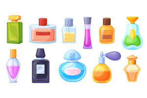 Cartoon perfume bottles. Fragrance, an Object Illustration by Stock-Smart-Start