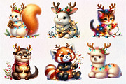 Christmas Animal Sublimation Clipart, an Illustration by Dream Creation (Thumbnail 3 of 7)