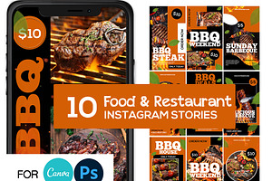 Food Instagram Story Canva Template