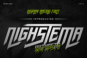 Nighstema Sports display font, a Font by Yktypstd (Thumbnail 1 of 12)