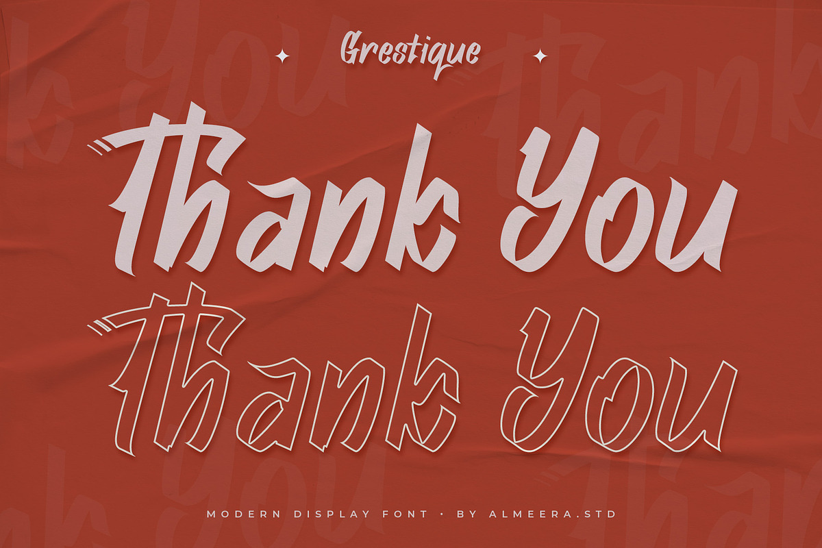 Grestique – Modern Display Font, a Handwritten Font by Almeera Std (Photo 8 of 10)