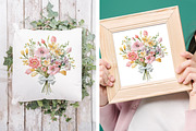 Embroidery Spring Flower Bouquet PNG, an Object Graphic by V Design Creator (Thumbnail 6 of 8)