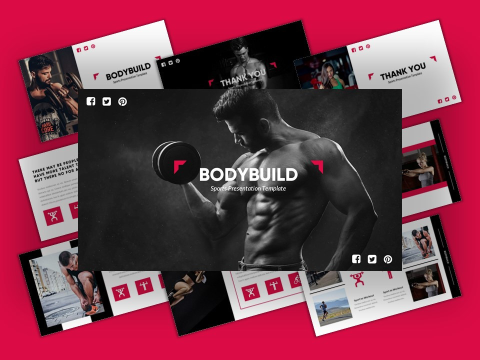 Bodybuild - Fitness, Gym Powerpoint, a Presentation Template by Naistudio