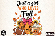 Just a Girl Who Loves Fall Png,, an Illustration by DreamCafeArt (Thumbnail 1 of 7)