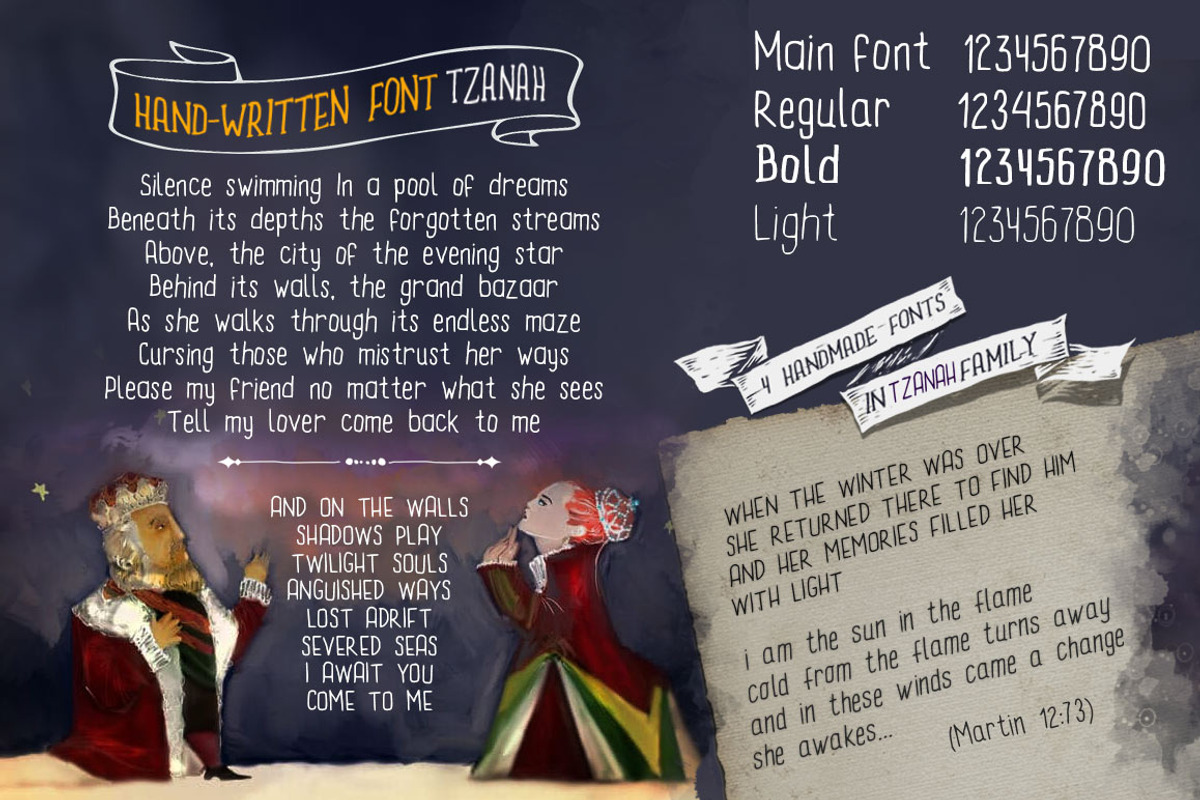 Hand Written font TZANAH