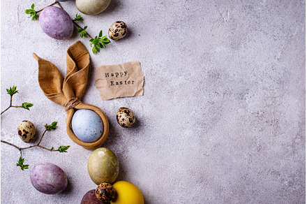 Easter eggs paint with natural dye, a Holiday Photo by Yulia Furman