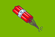 Cowboy-Dynamite-Cartoon-Vector, an Object Illustration by Artstorystudio (Thumbnail 2 of 3)