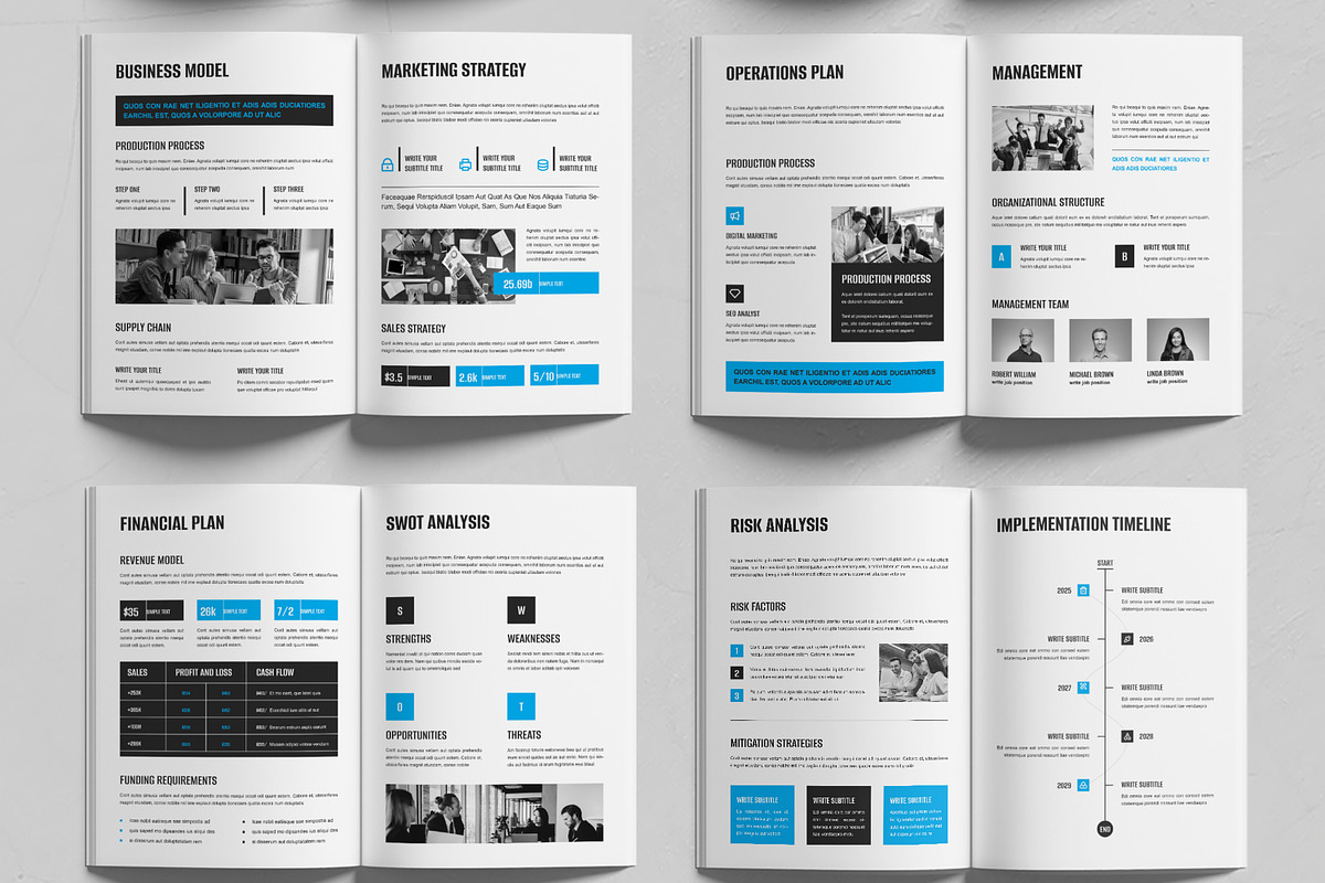 Business Plan Brochure Template, a Brochure Template by MightyDesign (Photo 2 of 6)