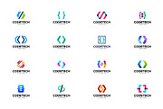 Set of Modern Coding logo designs, a Branding & Logo Template by Lucky Creative (Thumbnail 1 of 5)