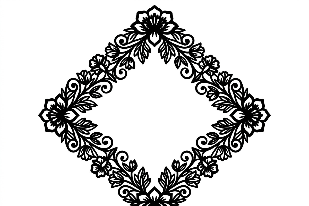 60 Romantic Diamond Wall Floral, a Decorative Illustration by Amazin_art (Photo 17 of 17)