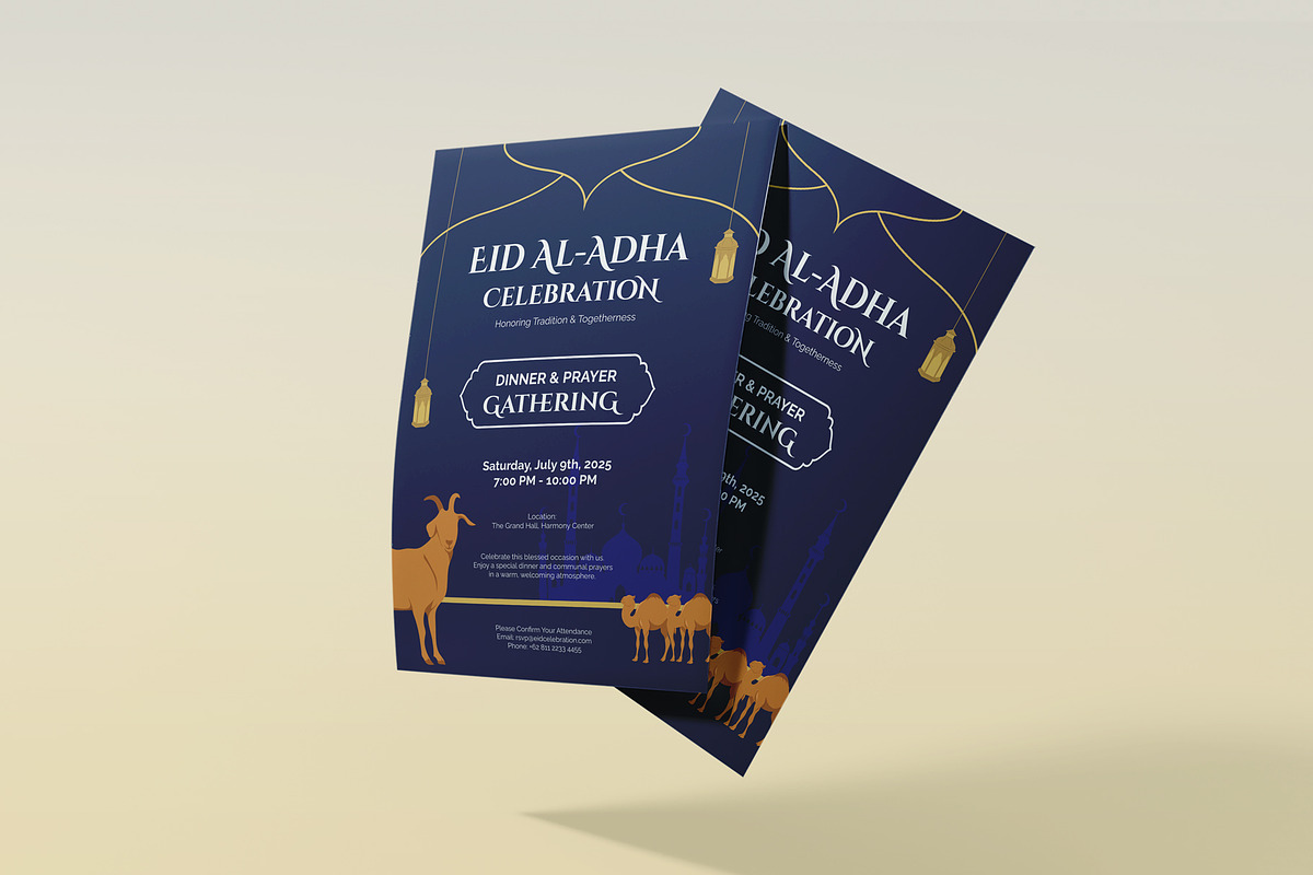 Eid Al-Adha Celebration Flyer, a Flyer Template by Artnivora.Std