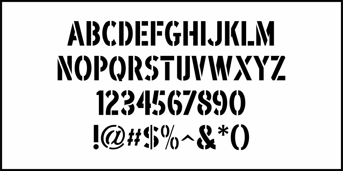 Easy Stencil JNL, a Font by Jeff Levine Fonts (Photo 3 of 5)