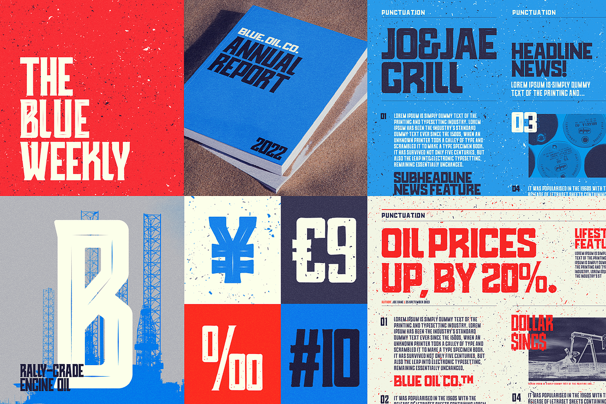 Blue Oil Co. | Vintage Font Family, a Serif Font by Tondi Type Studio (Photo 4 of 7)