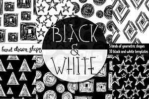 Patterns of drawn geometric shapes