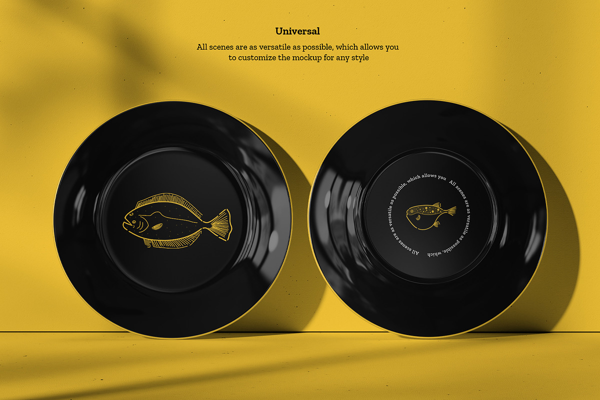 7 Mockups Ceramic Plates, a Household Mockup by Grow Design Craft Studio (Photo 7 of 8)