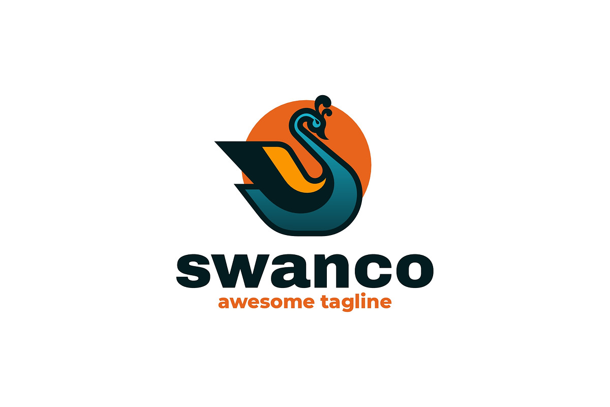 Swan Simple Mascot Logo, a Branding & Logo Template by Artnivora.Std