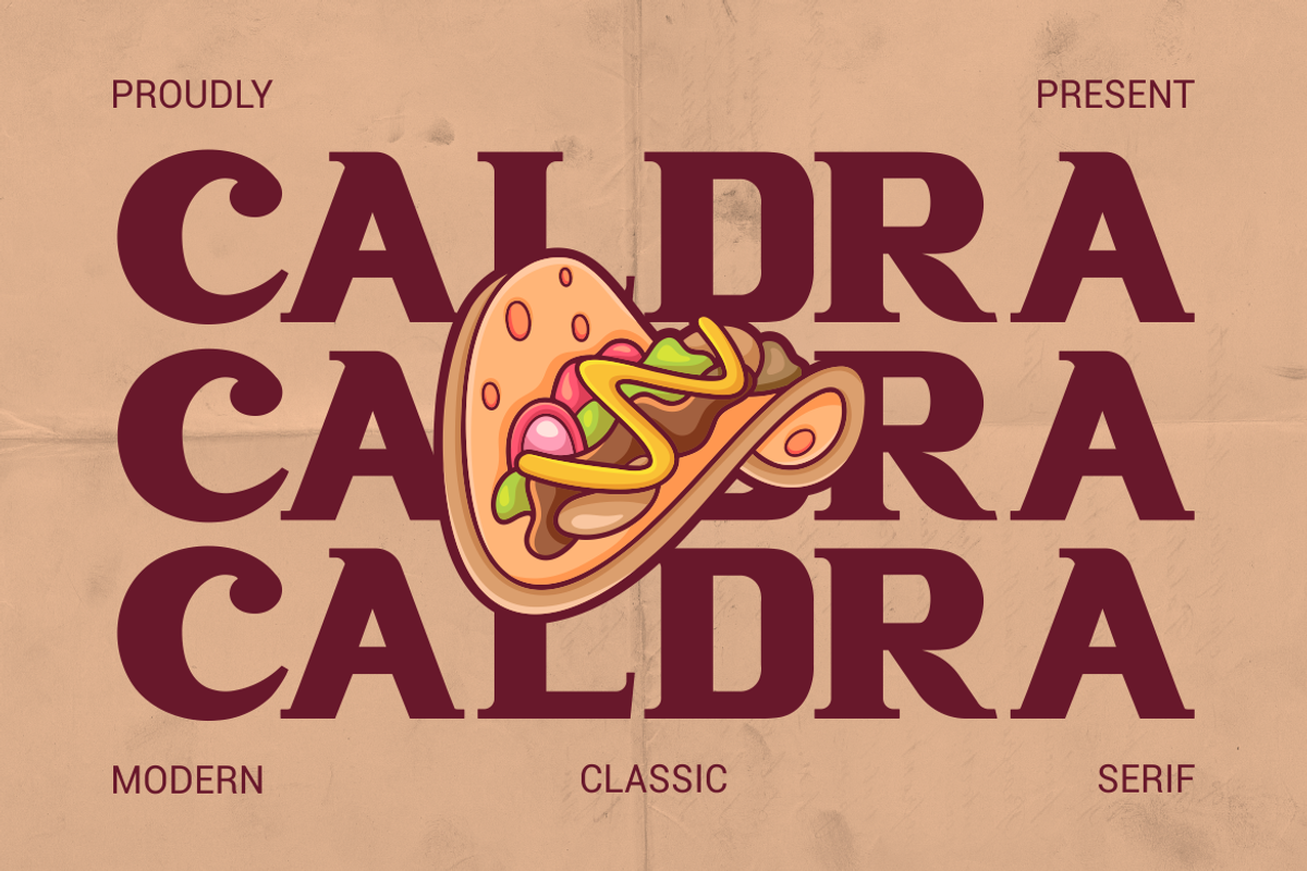 Caldra Modern Classic Serif Font, a Serif Font by PutraCetol Studio (Photo 1 of 5)