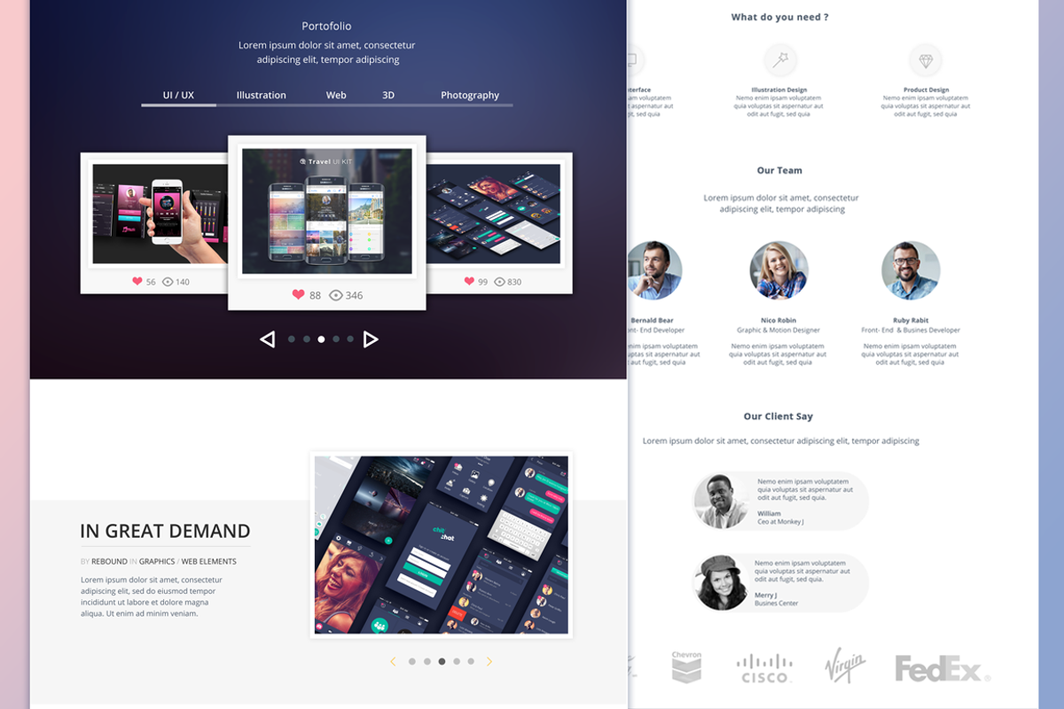 Alaxy (One Page PSD Template), a Landing Page Template by Rebound  (Photo 2 of 3)