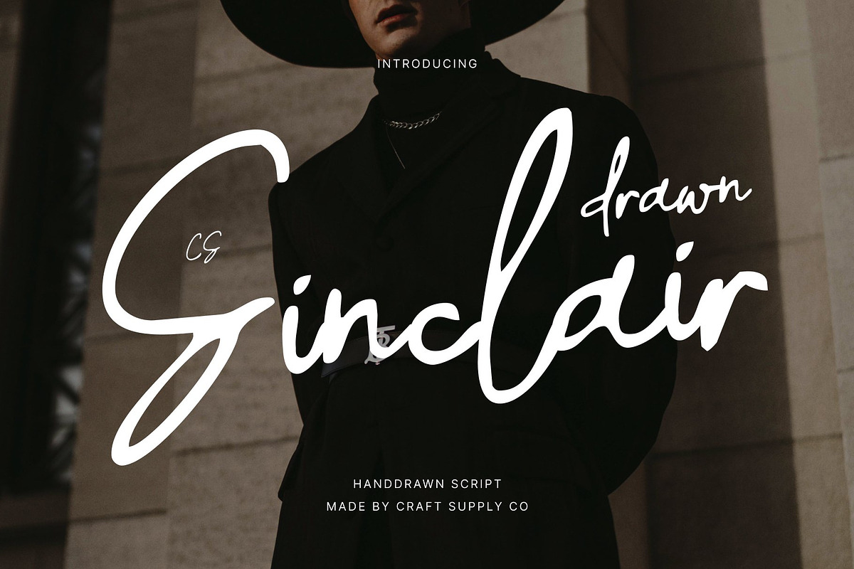 CS Sinclair Drawn, a Script Font by Craft Supply Co. (Photo 1 of 8)