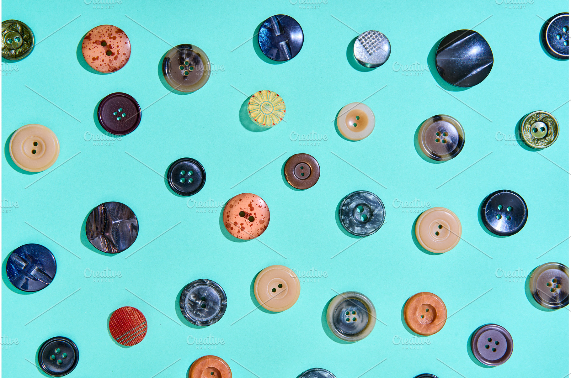 Colorful sewing buttons on bright, a Background Photo by Gladkov photography