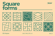 Square Forms Vol 2, an Outline Icon by Tekuni (Thumbnail 1 of 12)