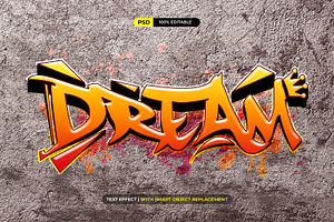 Graffiti Psd Text Effect Editable, a Layer Style Add-On by Modaldesain