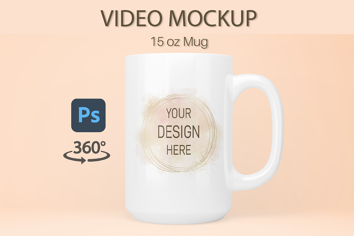 15oz Mug Video Mockup, a Cups & Container Mockup by MockupsBox (Photo 1 of 7)