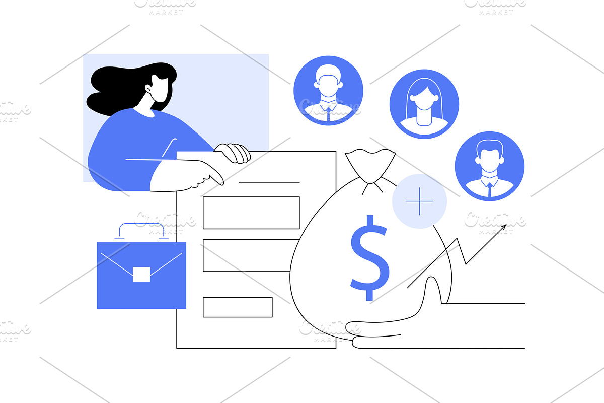 Funding rounds isolated cartoon, a Finance Illustration by Visual Generation