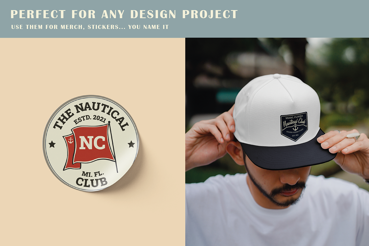Vintage Nautical Logo Pack, a Branding & Logo Template by Golden Vision Studio (Photo 5 of 8)