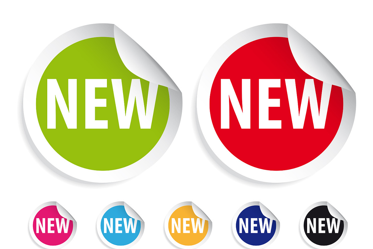New label round sticker, a Work Illustration by Lin´s